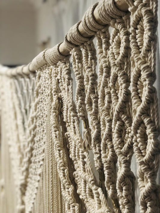 Boho Macrame Wall Hanging - Knotted by Hand