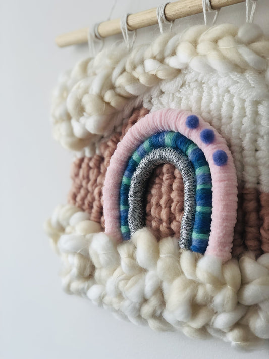 Fluffy Rainbow - Knotted by Hand