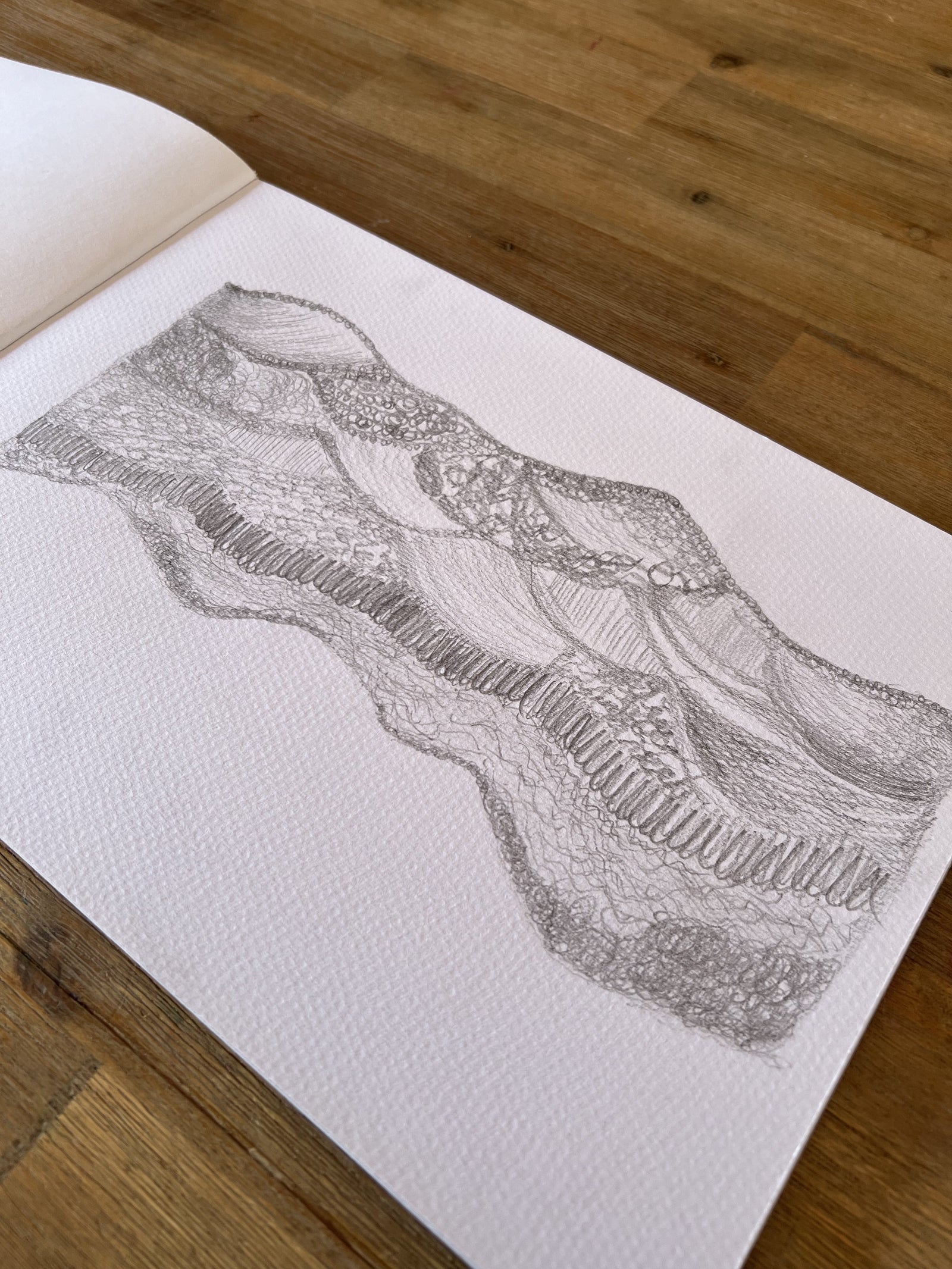 design sketch for a handwoven fibre art