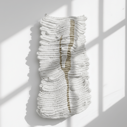 Trace – contemporary neutral fibre wall art