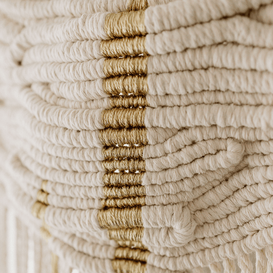 detail – contemporary neutral fibre wall art