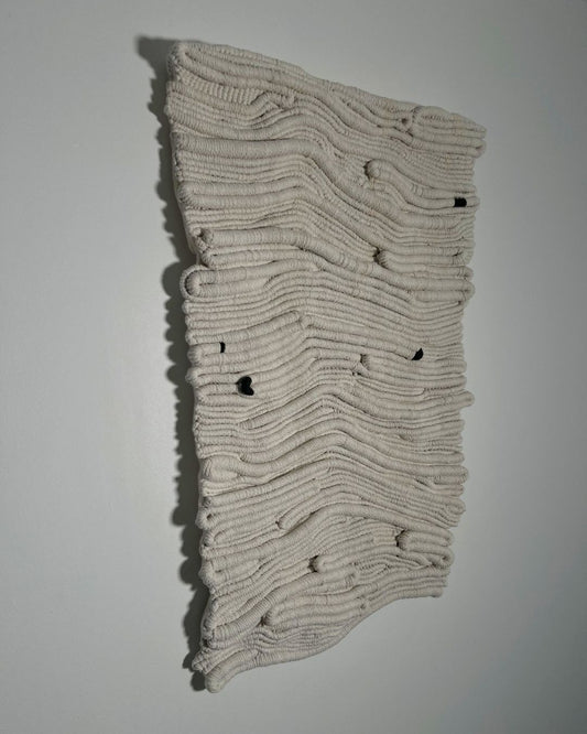 Everything Flows – large neutral fibre wall art
